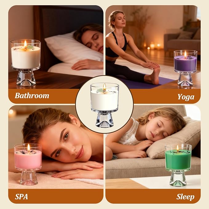 Gift for Mom, Natural Soy Candle, 48-Hour Long Burning Aromatherapy for Bedroom Bathroom Living Room Spa, Women Gifts Birthday Valentine House Warming Bridesmaid Gift (Bluebell Scented)