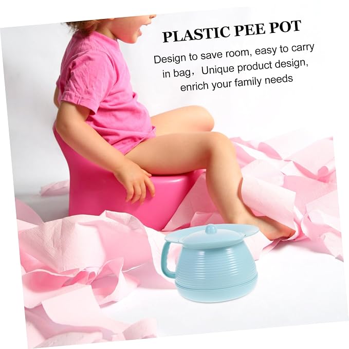 Toyvian Plastic Boys and Girls Urinal Potty Portable Bucket Toilet for Boys and Girls Women Travel Urinal Lid Easy to Clean