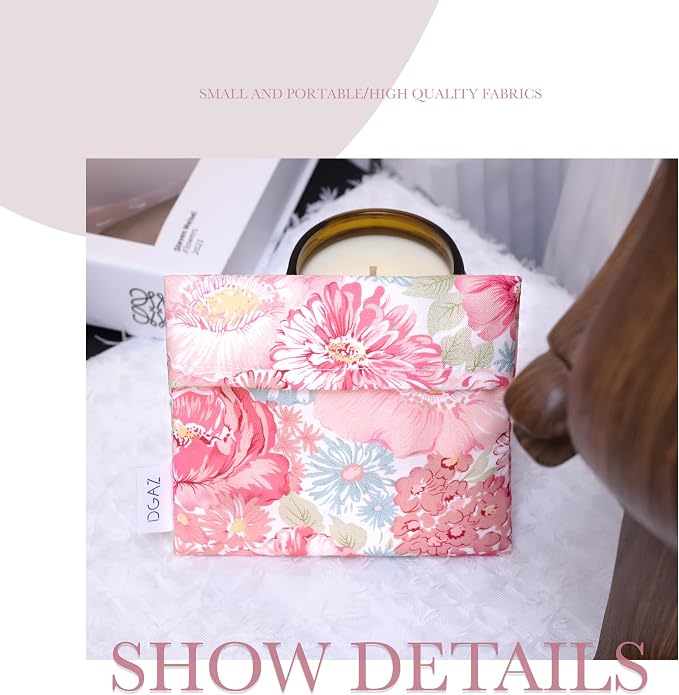 DGAZ Sanitary Napkin Storage Bag, Period Bag for Teen Girls, Portable Purse Bag for Panty Liners/Menstrual Cup/Small Tampons