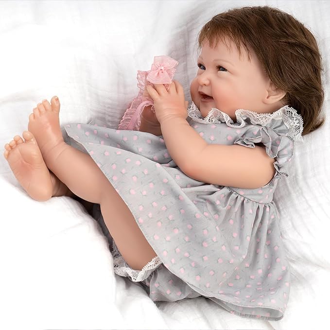 Paradise Galleries 19 Inch Realistic Reborn Toddler Baby Girl Doll with Pink Dainty Rose Buds Outfit and Accessories Giftable Set – Sweetie Pie