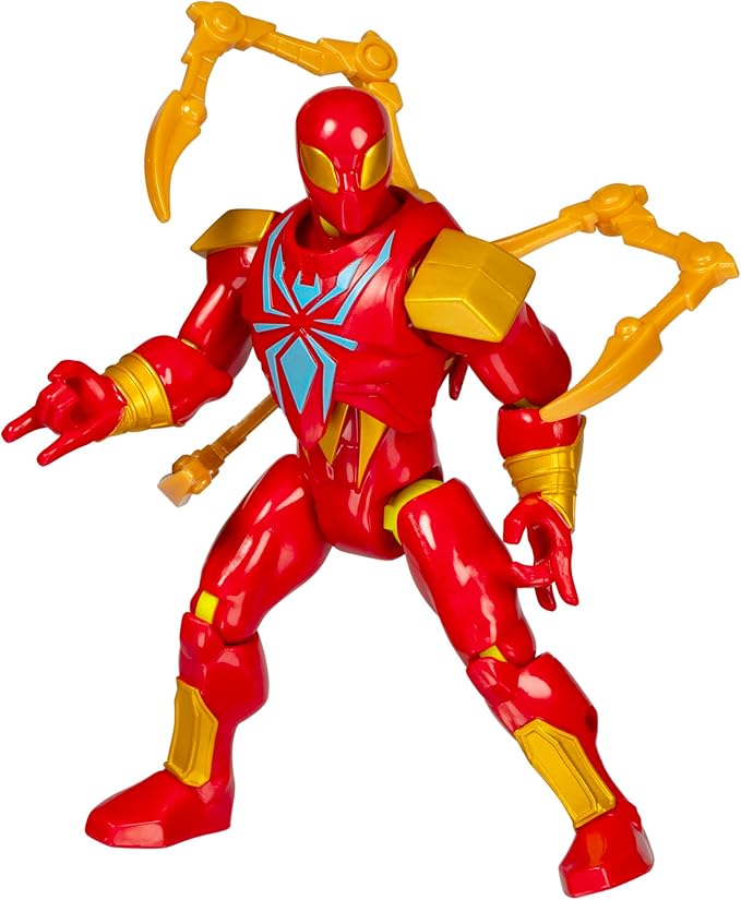Spider-Man MixMashers Marvel Iron Spider Custom Spider-Man Mix-and-Match Deluxe Action Figure & Accessories, 5-Inch-Scale (12 cm) Super Hero Toys, Ages 4+