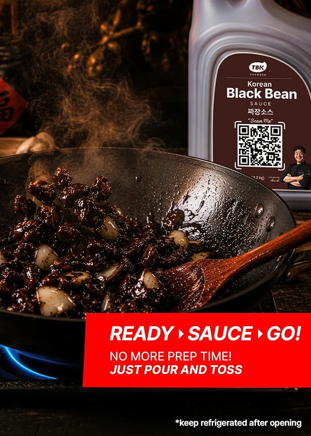 TBK THEBORN Korean Black Bean Sauce, Jjajang Sauce for Noodles & Rice 3.2kg | Ready-to-use jjajang sauce with a rich savory black bean flavor for noodles, rice and stir-fried dishes