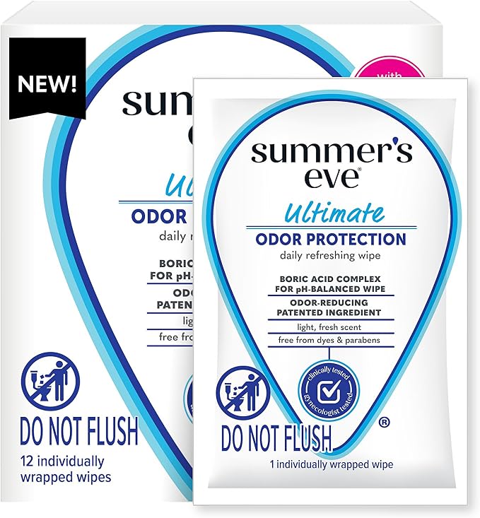 Summer's Eve Blissful Escape 32 Count & Ultimate 12 Count Odor Control Feminine Wipes Bundle