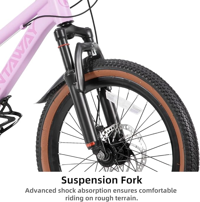 KEANO Huntaway 20 24 Inch Kids Bike for Boys & Girls Ages 7-12 Years Hardtail Mountain Bike for Kids with Aluminum Frame and 7-Speed Drivetrain Children Bicycle
