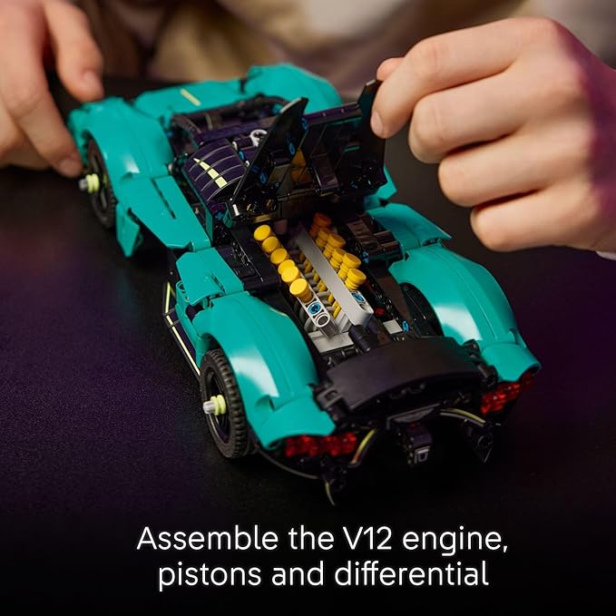 LEGO Technic Aston Martin Valkyrie Toy Car - Kids Model Kit Toy for Boys and Girls, Ages 9+ - Vehicle Building Set for Pretend Play & STEM Learning - Sports Car Gift Idea for Birthdays - 42208
