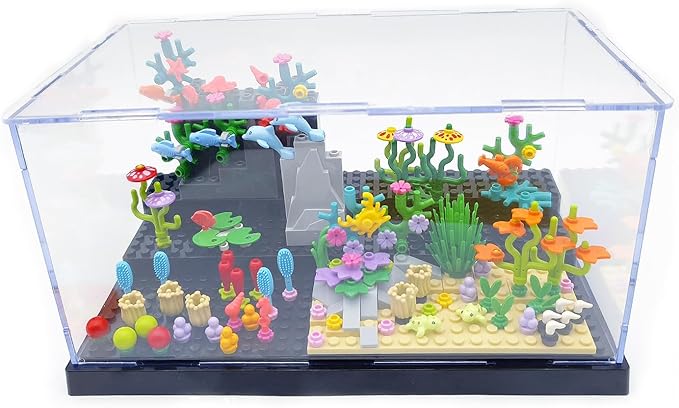 Acrylic Display case for Minifigure Action Figures Blocks,Toys Models Minifigures Building Display Box Storage,Dustproof Showcase for Collection Bricks Blocks ,3-Level,Clear & Removable