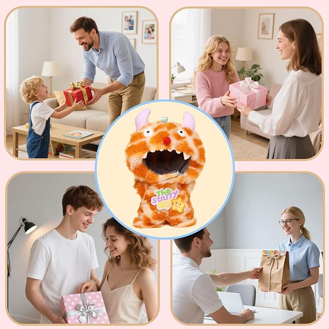 Clothes for labubu Doll 17cm Accessories Suit Cute Clothes for Doll Dress up Monster Style Outfits（Orange