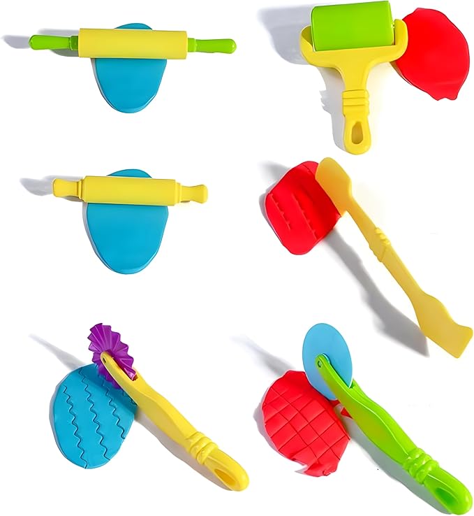 6-Piece Kids’ Dough Tool Set – Colorful, Child-Safe Modeling Clay Accessories for Small Hands