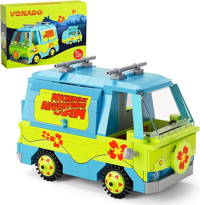Classic Children Adventure Movie Car Building Blocks Toys, Mysterious Toy Car Compatible with Lego, Toy Set for Movie Fans, Ideal Gift for Kids Boys and Girls 6 Years and Up