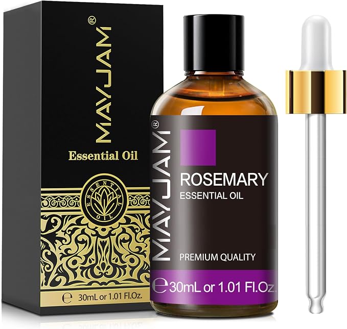 MAYJAM Rosemary Essential Oil for Hair Growth, Hair & Skin Care, 1.01fl.oz | Long Lasting Scents, Essential Oils for Diffusers for Home, Great for Soap Candle Making