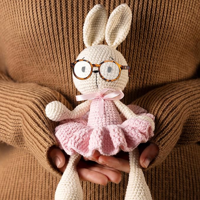 DOITOOL Doll Glasses for 18 Inch Dolls, 6 Pcs Mini Eyeglasses Doll Dress up Glasses Round Frame with Clear Lenses Cosplay Party Accessories