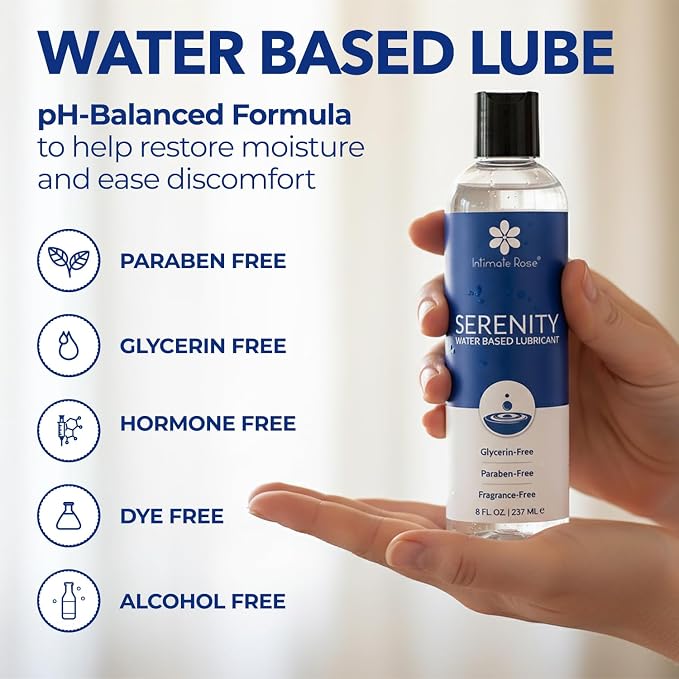 Personal Water Based Lube - Fragrance-Free Lubricant Gel for Privacy - Lube for Men, Women and Couples, Non-Staining, 8 Fl Oz
