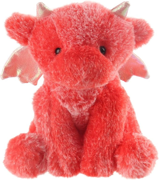 Apricot Lamb Toys Plush Red Plush Dragon Dinosaur Stuffed Animal Soft Cuddly Perfect for Child 8 Inches
