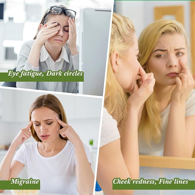 Patelai Jade Facial Mask, Jade Sleep Natural Stone Green Facial Cooling Mask, Beauty Skincare Massage Tools for Alleviate Puffiness Face Massage Puffy Eyes Dark Circles