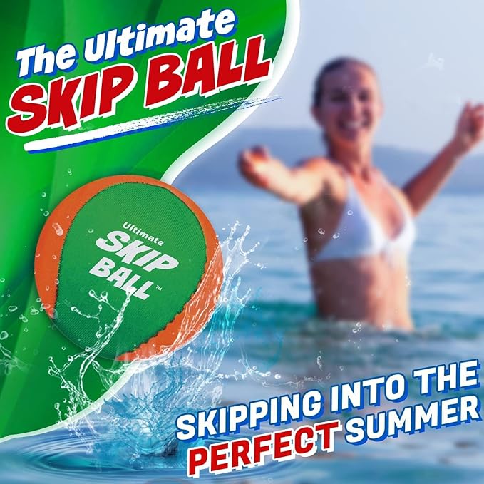 Activ Life The Ultimate Skip Ball – Water Bouncing Ball (2 Pack) Create Lasting Memories with Your Friends & Family at The Beach, Lake or Pool - Great for All Ages