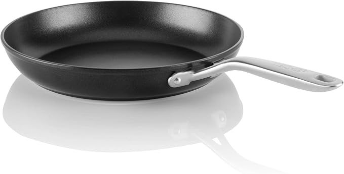 TECHEF - Onyx Collection 10-Inch Nonstick Frying Pan Skillet, PFOA-Free, Dishwasher Oven Safe, Stainless Steel Handle, Induction-Ready, Made in Korea (10-inch)