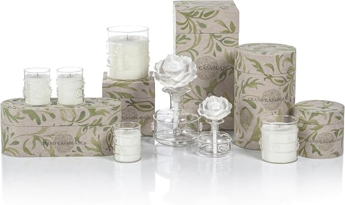 Zodax Grand Casablanca Glass Jar Scented Candle for Home Decor - Single-Wick Candle Ideal for Kitchen and Bathroom - Makes a Great Gift for Women and Men - Neroli Absolute - 6.5 Oz.