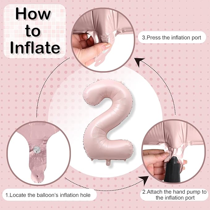 Foil 12 Balloon, Dusty Light Blush Pink Big Number 12 Balloons for Girls Birthday Party Decor, 40'' Mylar Helium Self Inflating Number 12 Baby Pastel Pink Balloon for 12th Birthday Party Decorations