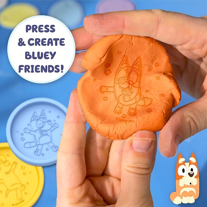 Bluey Mixy Squish Air-Dry Clay with Molded Lids, 4-Pack