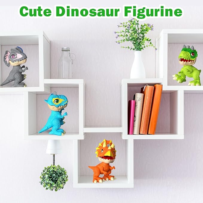 Birthday Toys Gifts for 3 4 5 6 8 Year Old Toddler Boys Girls – 4 Pack Dinosaur Action Figures with Movable Joints & Realistic Textured Skin, Educational STEM Fine Motor Skill Toys for Kids Age 3+