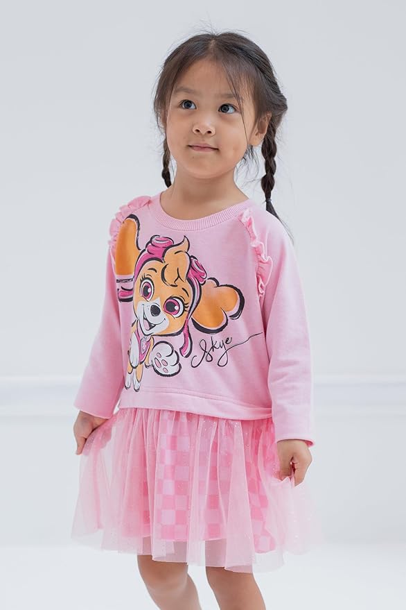 Paw Patrol Skye Girls French Terry Dress Toddler to Little Kid