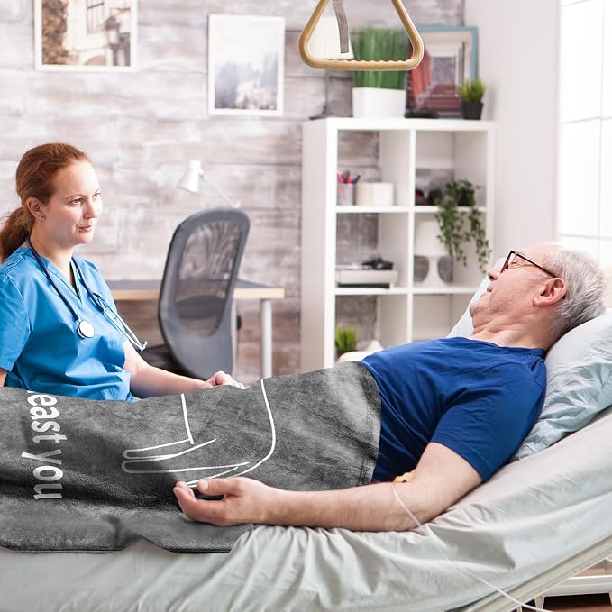 Get Well Gifts for Men/Women Throw Blanket 60" x 80", Get Well Gifts After Surgery, Gift for Recovery After Surgery, Feel Better/After Surgery/Surgery Recovery/Thinking of You/Get Well Soon Gift