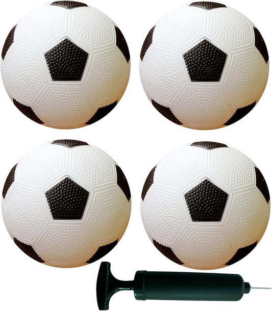AppleRound 5-Inch Soccer Balls for Toddlers and Kids - Outdoor Games Backyard Sports for Children Boys and Girls - Pack of 4 Balls with 1 Air Pump