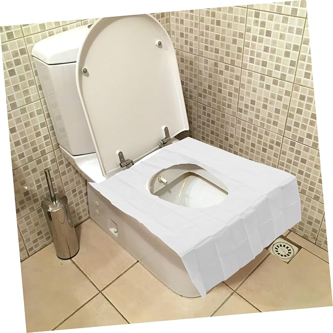 PartyKindom 10pcs Toilet Seat Cover Disposable Cushion for Potty Training Public Bathroom Airplane Safe Easy to Store