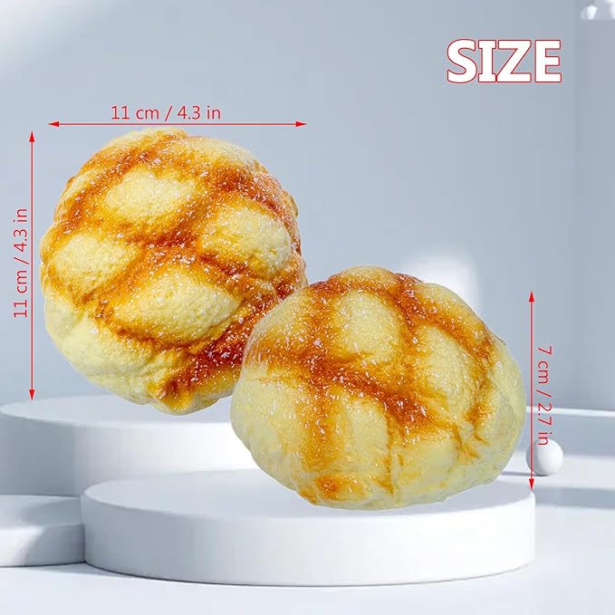 Super Soft Pineapple Bread Slow Rising Squishies Decompression Toys for Kids Birthday Gift,Cute Stress Relief Simulation Food Squishys Scented Squeeze Toy (Pineapple Bread)