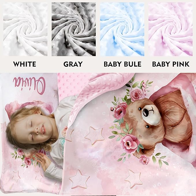Personalized Toddler Nap Mat for Girls – Custom Name Kids Nap Mat – Daycare Sleeping Mats with Removable Pillow and Soft Minky Dot Blanket for Preschool, Travel, Kindergarten