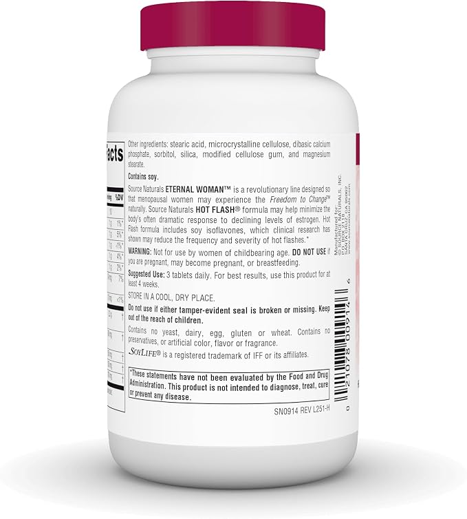 Source Naturals Hot Flash, 90 Tablets | Helps Reduce the Frequency of Hot Flashes*