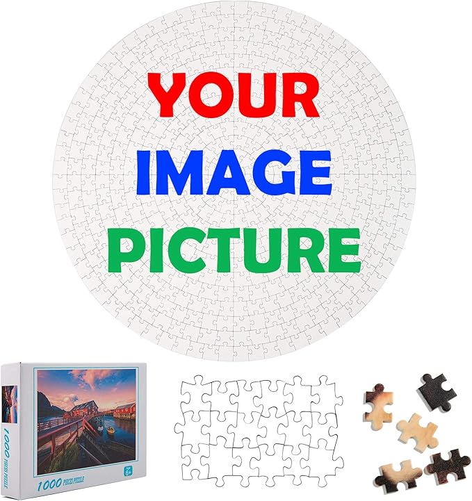 Custom Puzzle from Photo Custom Jigsaw Puzzle Unique Birthday Present Suitable for Children Family and Friends Personalized Puzzle-Multi Size (500piece-Round-Cardboard)
