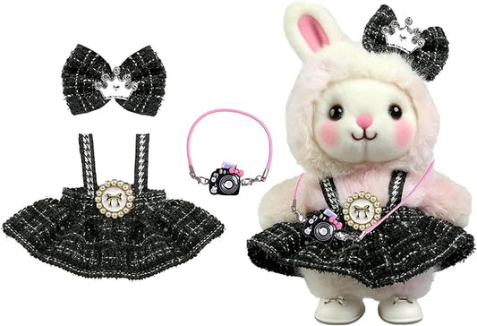 Clothes for 17cm Doll,Outfit for Doll,Dress and Hairpin Set for Dolls Dress Up,Accessories for 17cm Dolls (Style-A)