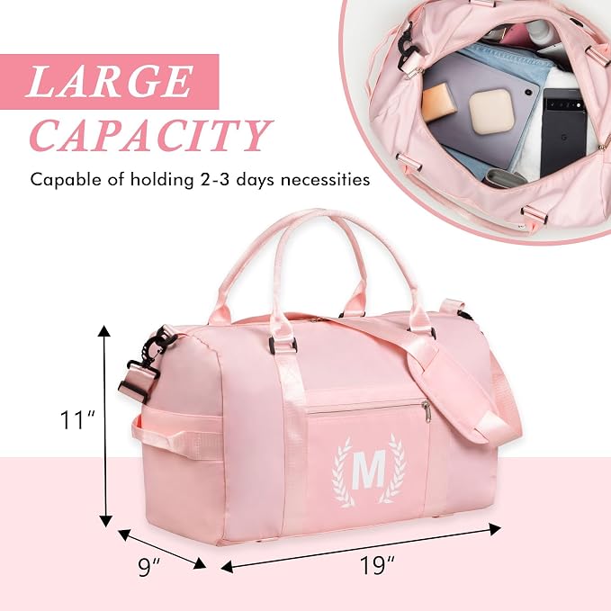 Gym Bag for Women Girls, Birthday Chrismas Gifts for Women Teen Girls Kids，Duffle Bag for Trave with Shoes Compartment, Overnight Weekender bag，Personal Present Gift for Daughter Niece Mom Friends
