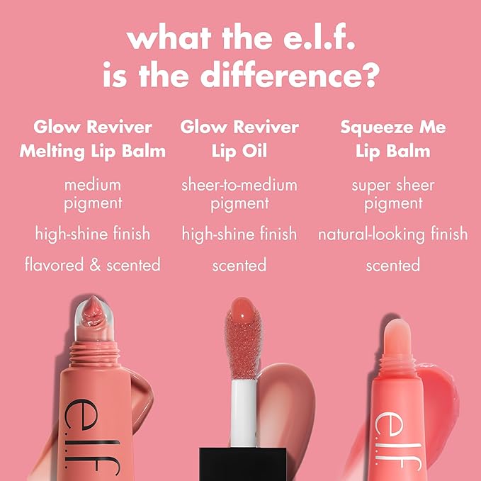 e.l.f. Glow Reviver Melting Lip Balm, Hydrating Tinted Lip Balm For A Glossy Finish & Soft, Supple Lips, Vegan & Cruelty-Free, Vanilla Soft Serve