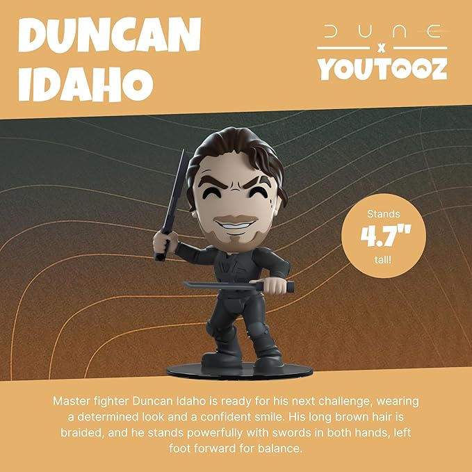 Youtooz Dune Duncan Idaho 4.7"", Duncan Idago Vinyl Figure, Collectible Duncan Idaho from Dune by Youtooz Dune Collection, Black