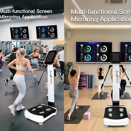 US in Stock Sciolix Body Composition Scale, 10-Inch HD Screen, 32 Body Composition Analyzer, for Home Gym, White, Support US Measurement Units