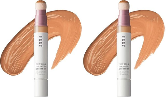 JOAH Perfect Complexion Under Eye Concealer and Serum, Korean Makeup, Hydrating Under Eye Concealer Stick for Dark Circles and Puffiness, Peptide Serum with Medium Coverage (Pack of 2)