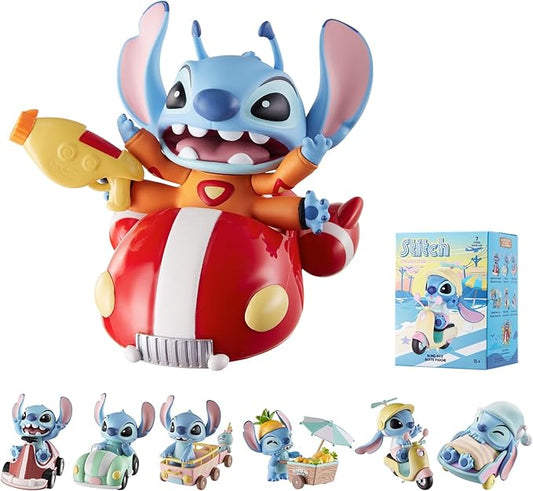 MINISO Lilo & Stitch Trip Collection Blind Box Figure Model Random Design Box Toy Collectible Toy for Home Decor Birthday Gifts (Random One Figure)