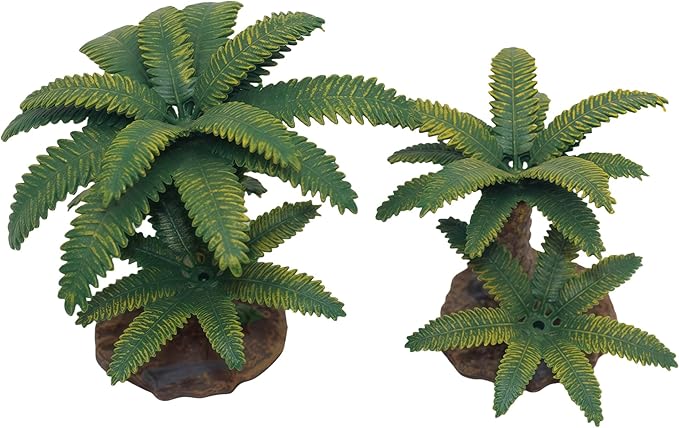 Gemini&Genius Plant Action Figure Toys for Kids Prehistoric Jungle Trees Figure Cycas Toys, Sago Palm Plant Toy-2Pcs DIY Sago Palm Plant Kit, Educational or Decorative Cycas Plant Model