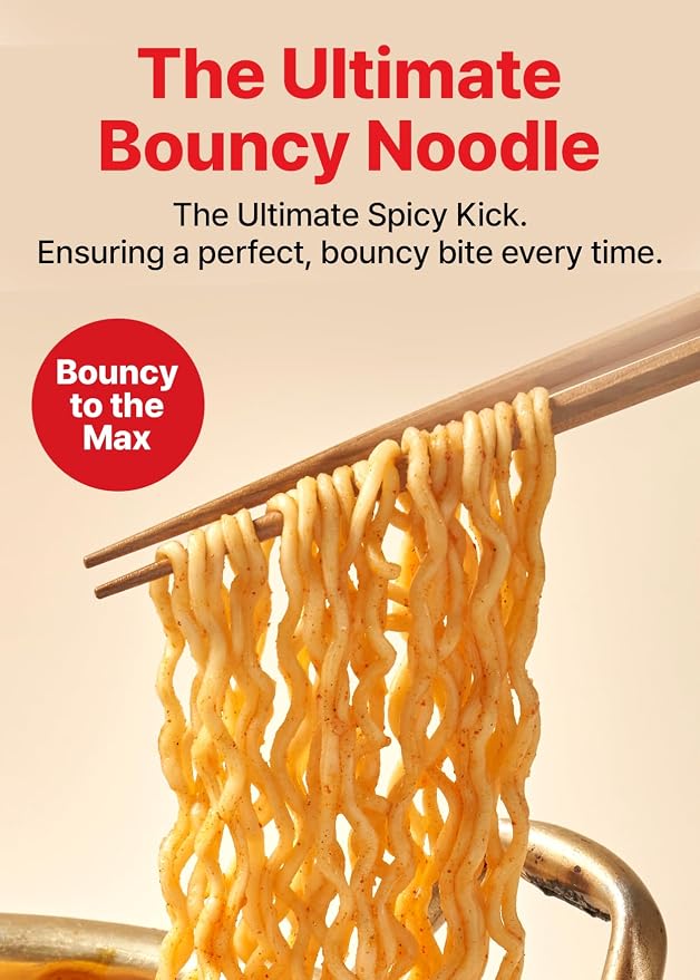 TBK THEBORN Paik Ramyun, Korean Spicy Ramen Noodle Soup 115g x 4 Packs | Spicy Korean noodle soup with a rich savory broth for quick meals at home, work, school or while traveling