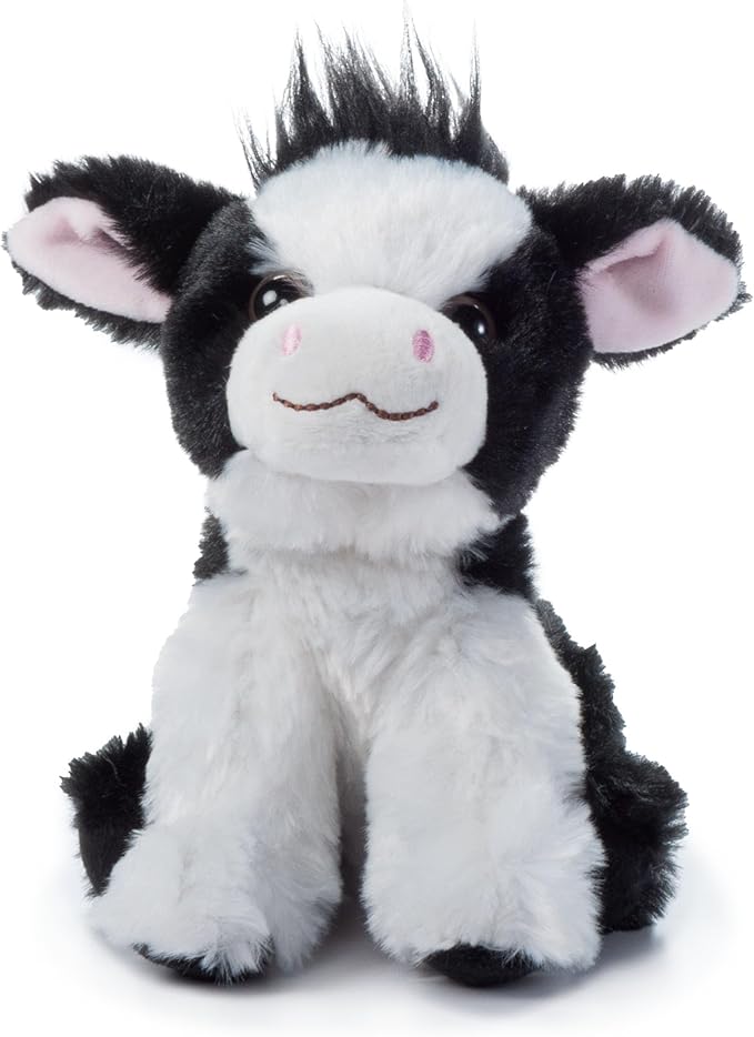 The Petting Zoo Cow Stuffed Animal Plushie, Gifts for Kids, Wild Onez Babiez Farm Animals, Cow Plush Toy 6 inches