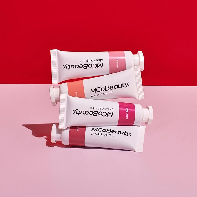 MCoBeauty - Cheek and Lip Tint - Dewy Gel-Cream Formula for Buildable Color - With a Soft Radiant Finish - Rose Glow Shade - Tinta para Labios, Liquid blush for Cheeks & Lips