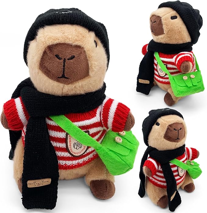 Capybara Plush Toy, Cute Stuffed Animals Kawaii Capibara Plush Pillow Christmas Birthday Easter Valentine's Day Gift for Kids Boys Girls (11 PCS Halloween)