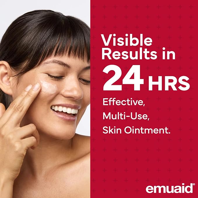 emuaid EMUAIDMAX Ointment for Itchy Skin, Maximum Strength Treatment for Athlete's Foot, Psoriasis, Jock Itch, Rash, Eczema, Cold Sores, Blisters, and Yeast Infection, 2oz