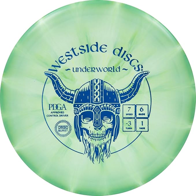 Westside Discs Origio Burst Underworld | Fairway Driver | Understable Driver | Grippy Base Plastic w/Color Burst | Disc Golf Frisbee | 170g+