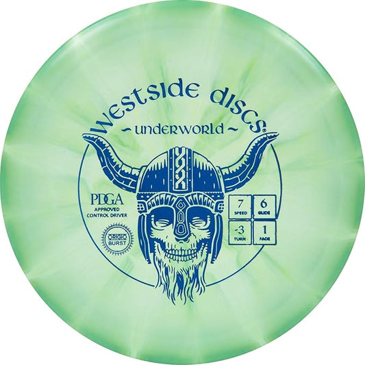 Westside Discs Origio Burst Underworld | Fairway Driver | Understable Driver | Grippy Base Plastic w/Color Burst | Disc Golf Frisbee | 170g+