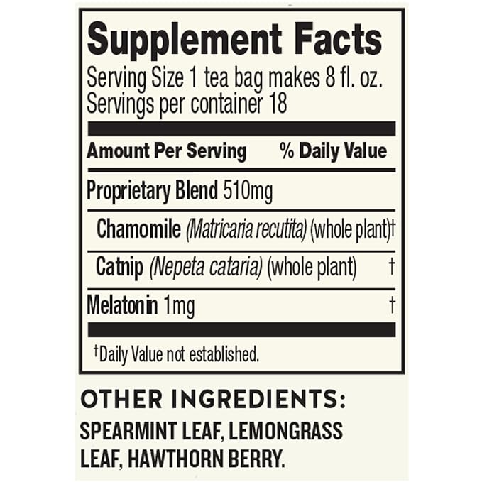 Celestial Seasonings Sleepytime Tea Plus Melatonin, Caffeine Free, Celestial Seasonings Herbal Tea, 18 Bag Box (Pack of 5)