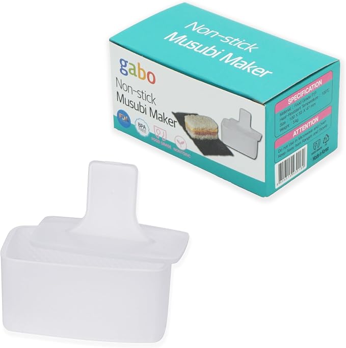 GABO Non Stick Musubi Maker, Press Mold, Certifed Safety, None Toxic, BPA Free (2 pcs)