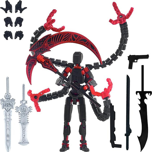 Assembly Completed T13 Action Figure 3D Printed Multi-Jointed Movable T 13 Nova 13 Robot 13 Action Figure Desktop Decorations for Game Lovers